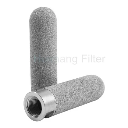 100 μm titano sukepinto filtro elemento vidinis sriegis
